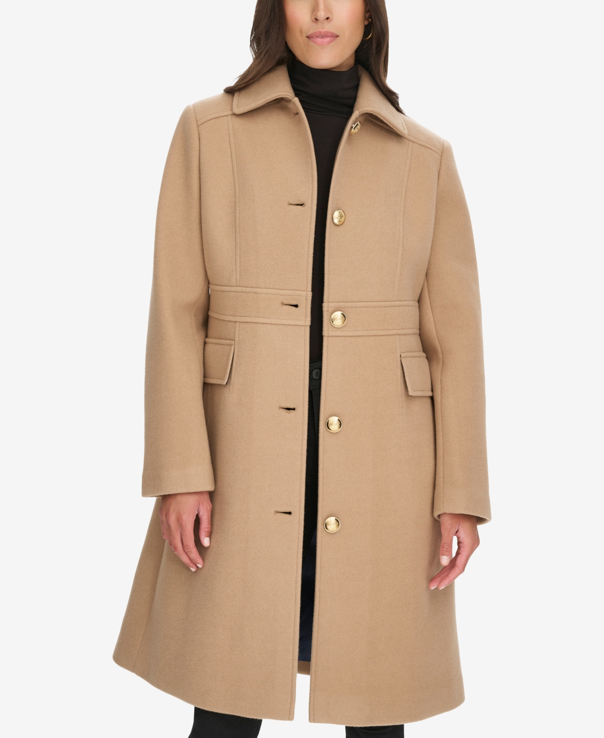 Tommy Hilfiger Women's Hooded Single-Breasted Coat, Created for Macy's