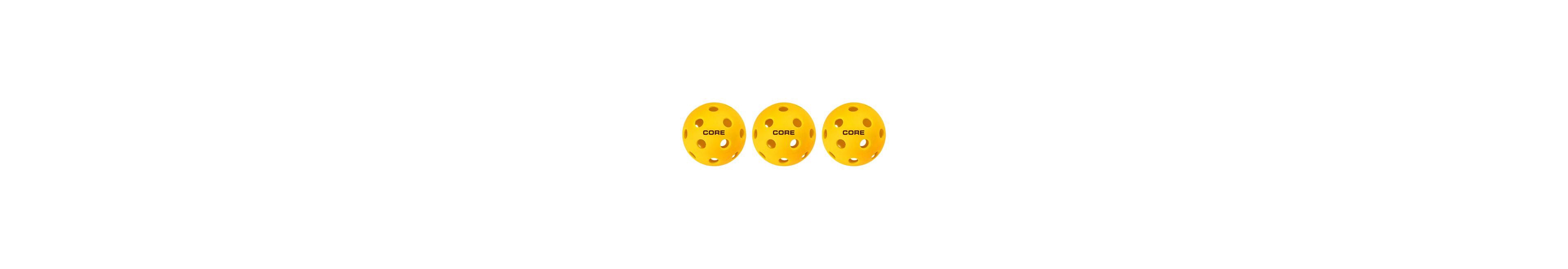 Core Pickleball Yellow Indoor 26 Hole Pickleballs