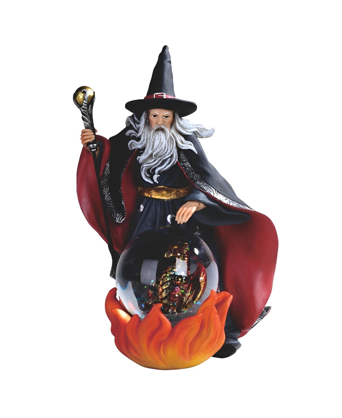 8.25"H Wizard Glitter Snow Globe Figurine Home Decor Perfect Gift for House Warming, Holidays and Birthdays - Multicolor