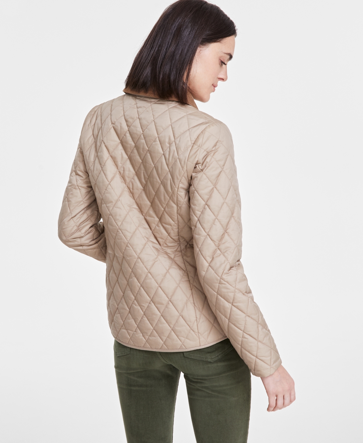 Barbour Women's Ombersley Quilted Corduroy-Collar Jacket, Created for Macy's