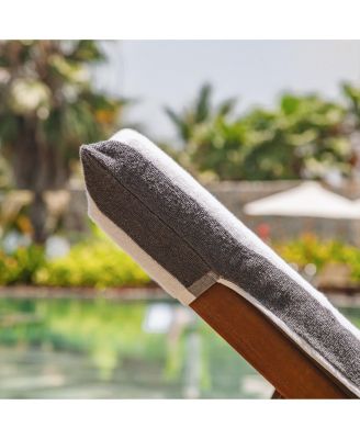 Cabo Cabana Chaise Lounge Chair Covers (2 Pack), Striped Color Options, Soft Cotton, 30x85 in. with 8" Fitted Pocked for Beach Chair