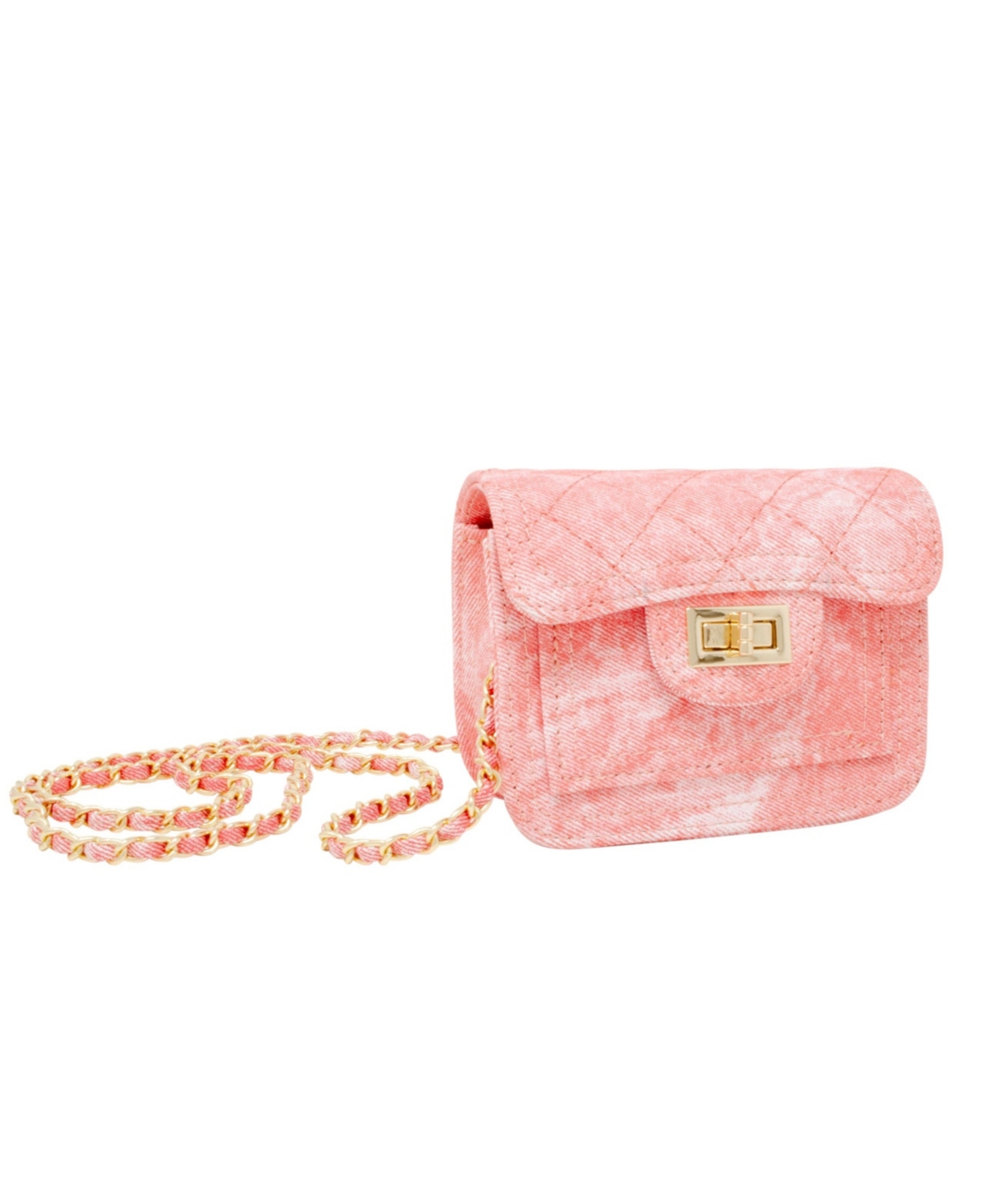 Tiny Treats + Zomi Gems Girls Tie Dye Quilted Denim Handbag,- Pink