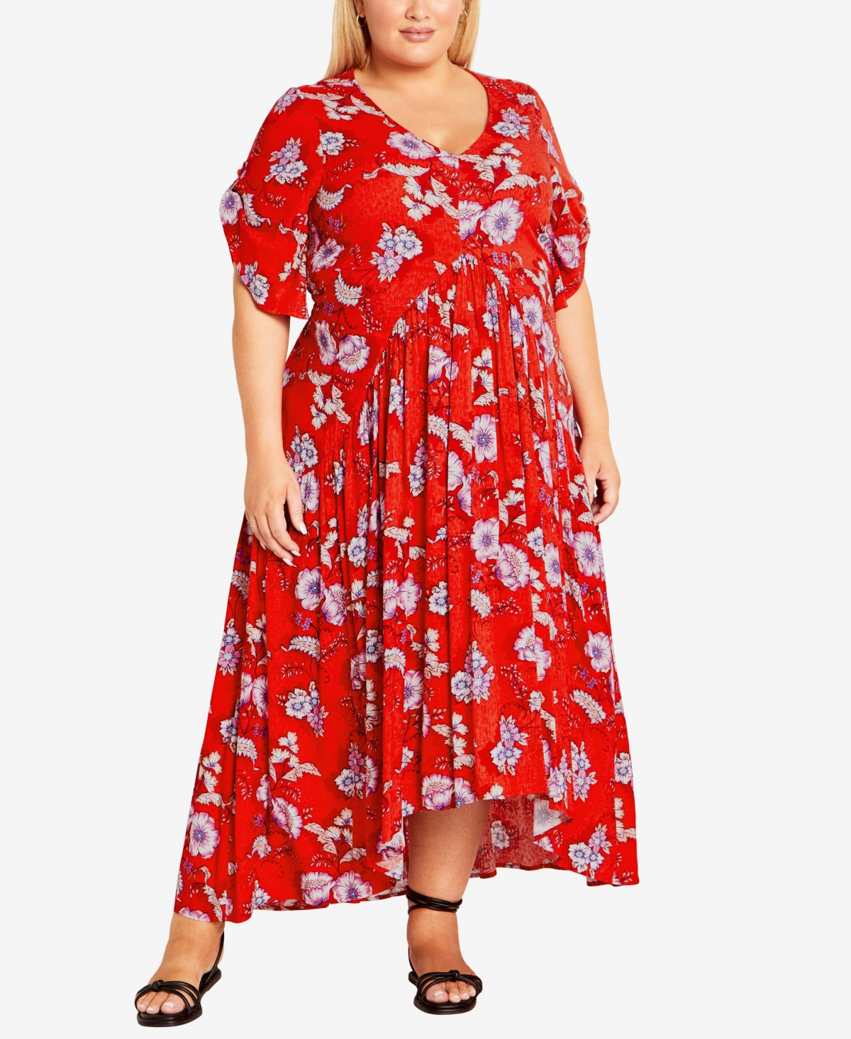 Shop Avenue Plus Size Val Print Maxi Dress In Kiss  Tell
