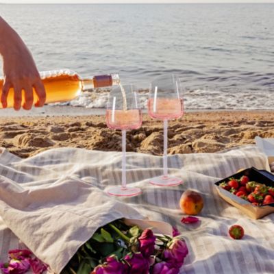 French Style Crystal Wine and Champagne Glasses Set of 2