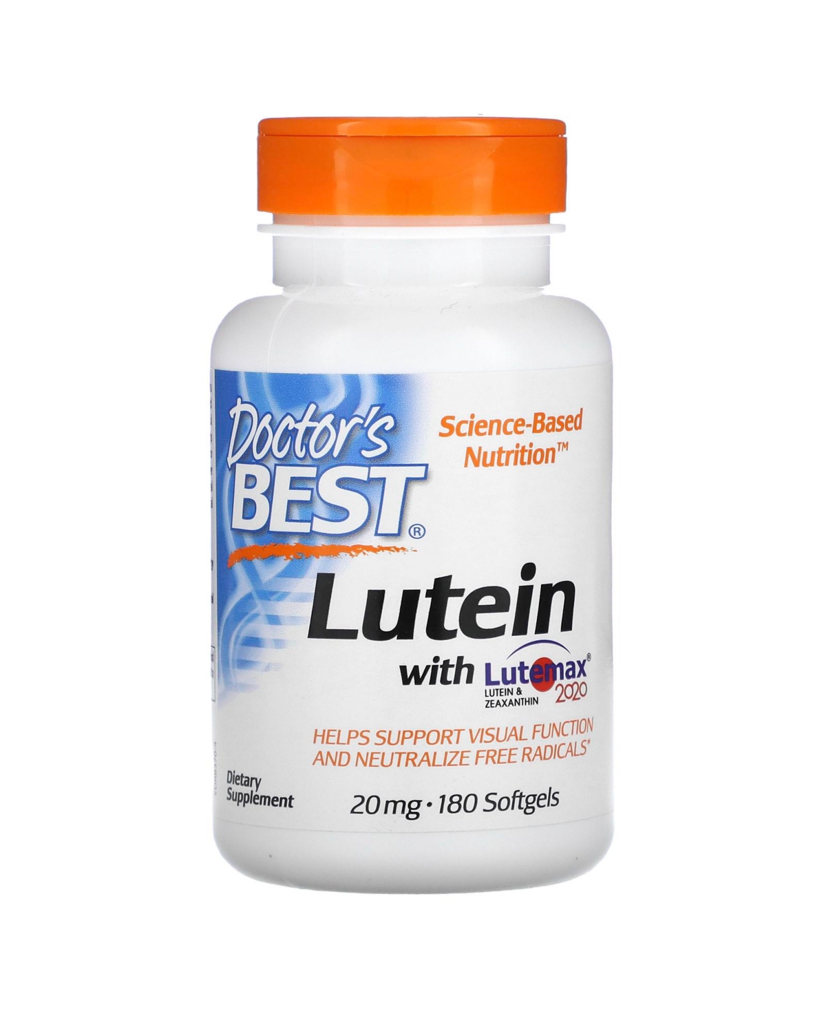 Lutein with Lutemax 2020 20 mg - 180 Softgels - Assorted Pre-pack (See Table