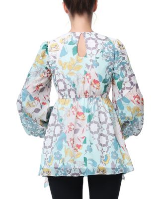 Maternity V-Neck Babydoll Nursing Blouse