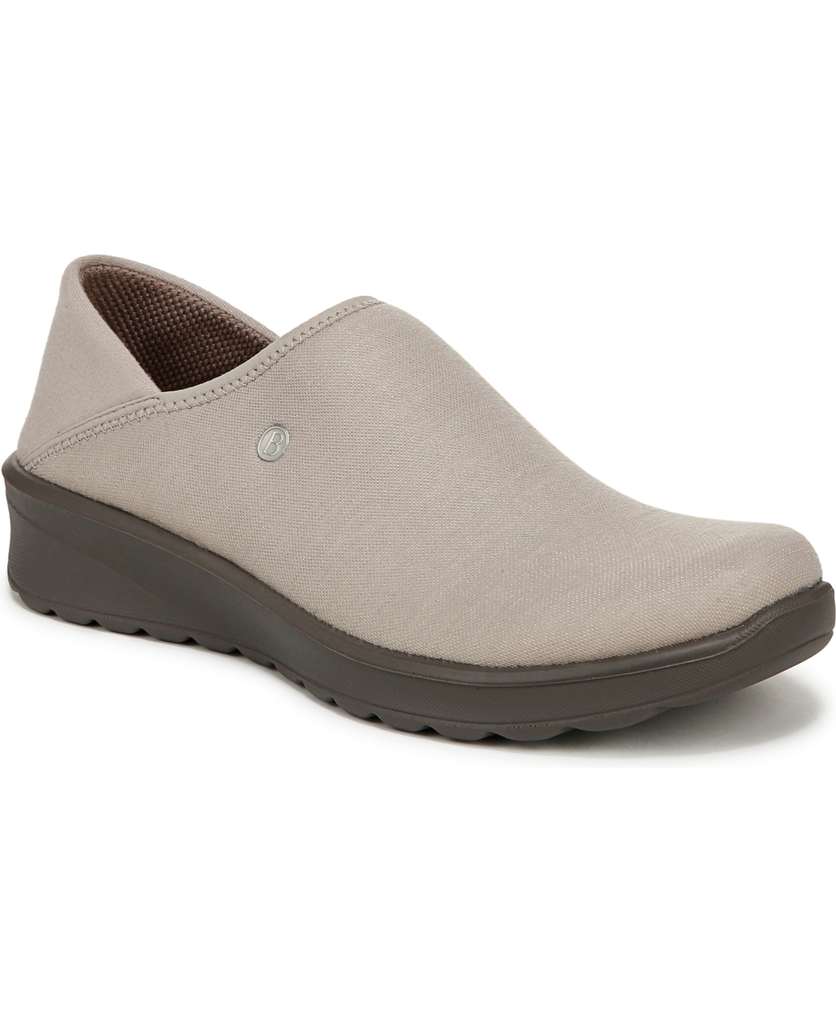 Shop Bzees Getaway Washable Slip Ons In Simply Taupe Silky Shimmer