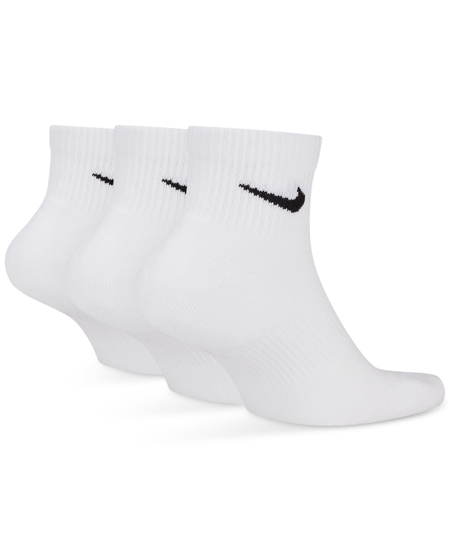 Носки Nike Dri-FIT Cushion унисекс, укороченные, набор из 3 пар, цвет: Чёрный / Белый — фото 6