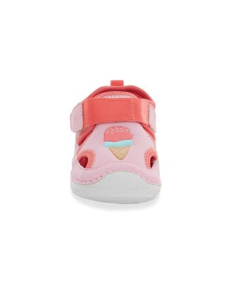 Stride Rite Soft Motion™ Sneaker Für Baby-Mädchen – Rosa Mit Blumen-Details, Klettverschluss, Maschinenwaschbar