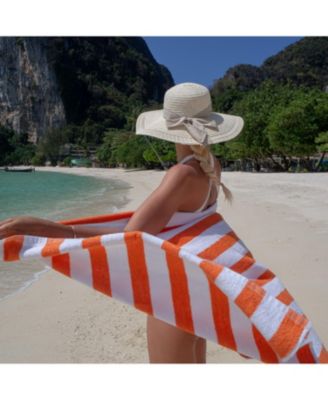 Cali Cabana Striped Soft Cotton 4 Pack Beach Towels, 30x60 in
