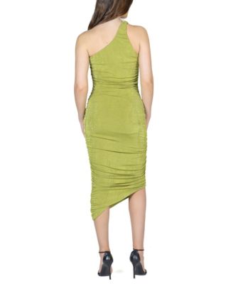 One Shoulder Ruched Bodycon Dress