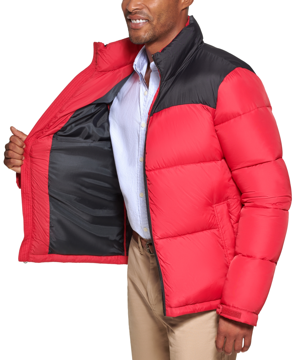 Club Room Men's Colorblocked Quilted Full-Zip Puffer Jacket, Created for Macy's
