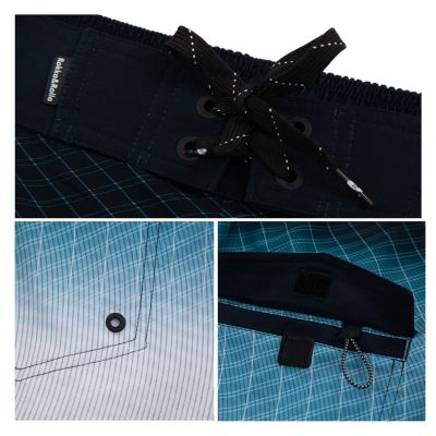 Men's 9" NO Liner Board Shorts Elastic Waist Quick Dry Swim Trunks