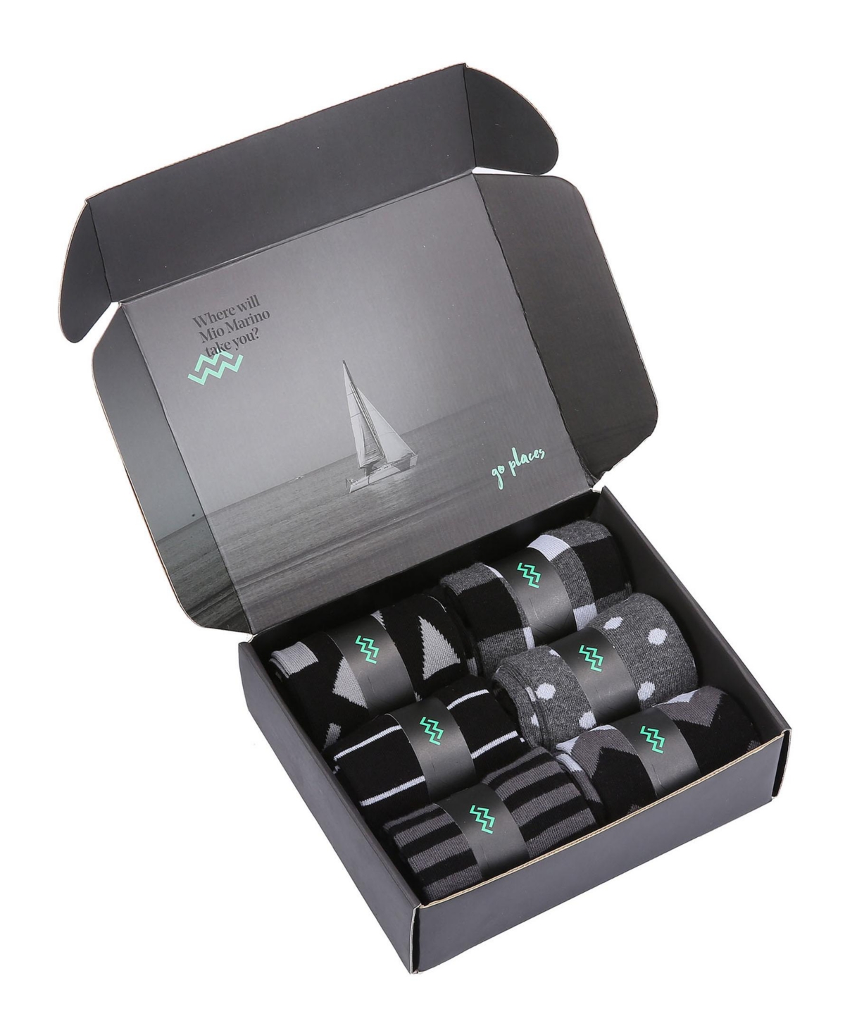 Mio Marino Men's Traditional Dress Crew Socks 6 Pack