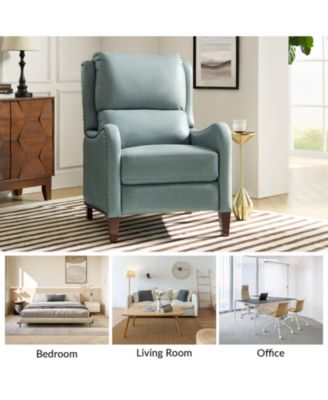 1 piece Leather Pushback Recliner chair