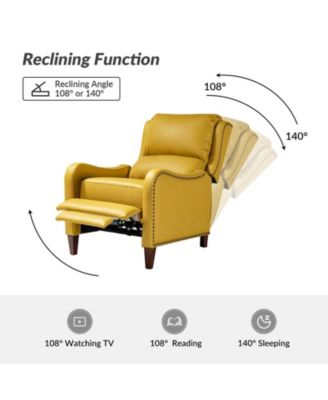 1 piece Leather Pushback Recliner chair