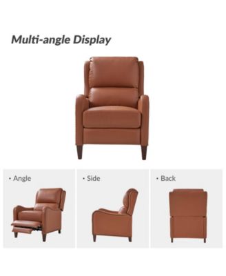 1 piece Leather Pushback Recliner chair