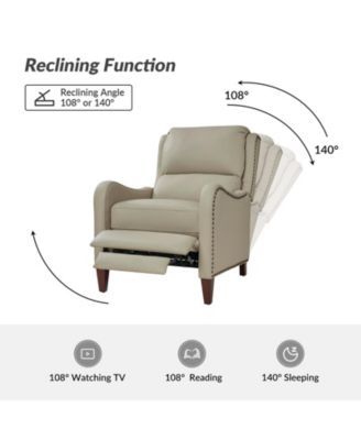 1 piece Leather Pushback Recliner chair