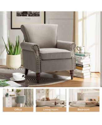 Mooresville Upholstered Armchair with Solid Wood Legs