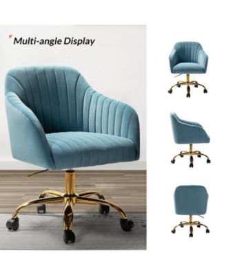 Velvet Home Office Desk Chair Height Adjustable Chair