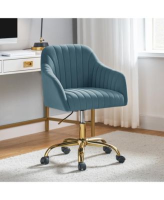 Velvet Home Office Desk Chair Height Adjustable Chair