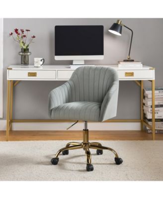 Velvet Home Office Desk Chair Height Adjustable Chair