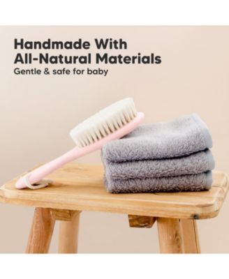 Baby Hair Brush, Oval Cradle Cap Brush, Soft Baby Brush for Infant, Newborn Hairbrush for Girls, Boys, Baby Scalp Brush