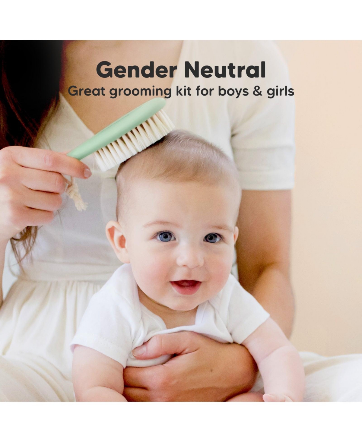 KeaBabies Baby Hair Brush, Oval Cradle Cap Brush, Soft Baby Brush for Infant, Newborn Hairbrush for Girls, Boys, Baby Scalp Brush