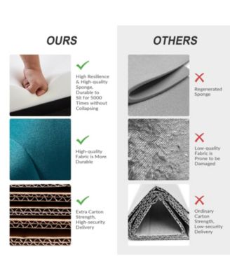 Modern Velvet Barrel Chair with Channel Tufted Back