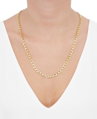 Lightweight Polished Mariner Link 24" Chain Necklace (5.5MM) in 14k Gold