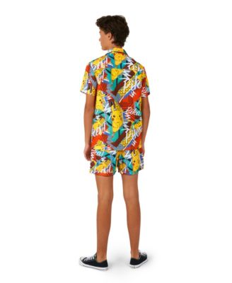 Big Boys 2 Pc Summer Pikachu Shirt and Shorts Set