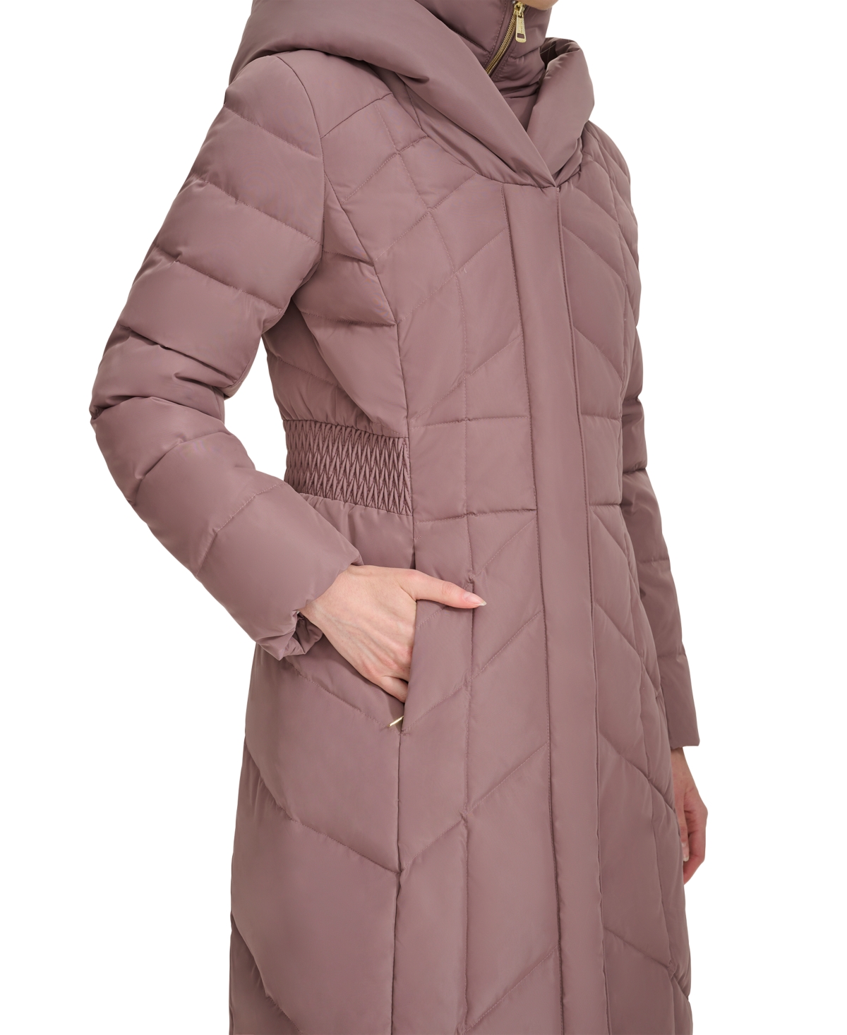 Cole Haan Women's Bibbed Hooded Puffer Coat