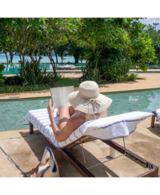 Cotton Terry Lounge Chair Covers, 2-Pack, 30" x 85" with Pocket Design