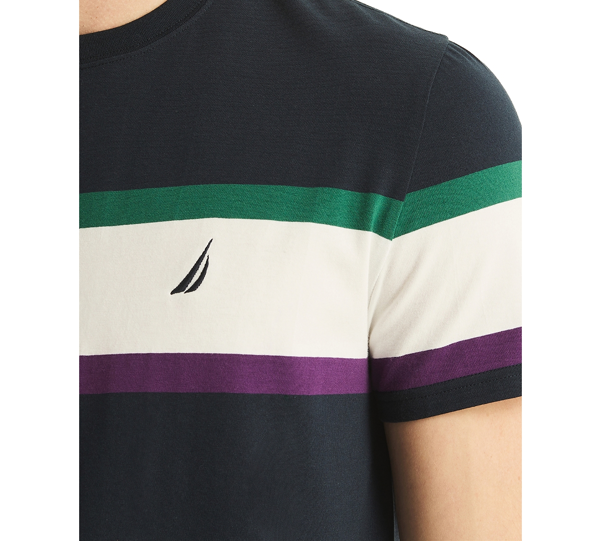 Nautica Men's Classic-Fit Colorblocked Stripe T-Shirt