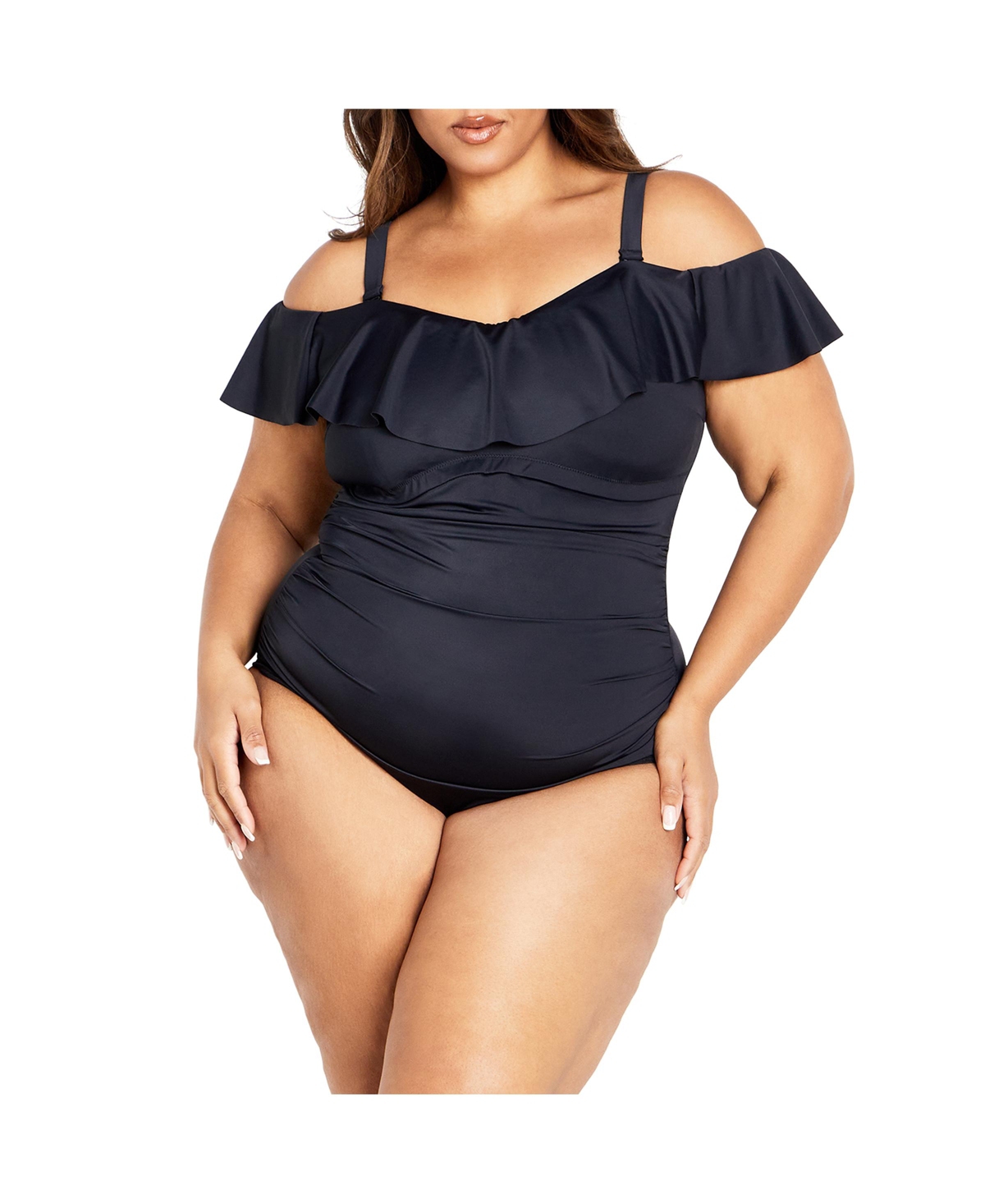 City Chic Plus Size Ingrid Ruffle 1 Piece