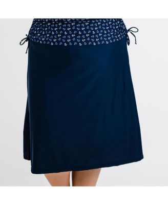 Plus Size Long Swim Skort