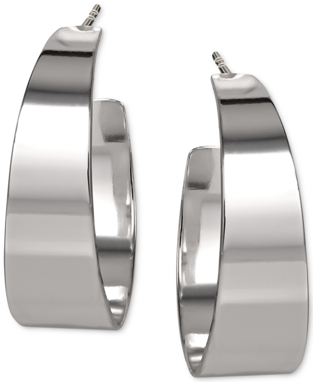 Giani Bernini Graduated Medium Hoop Earrings in Sterling 1-1/8
