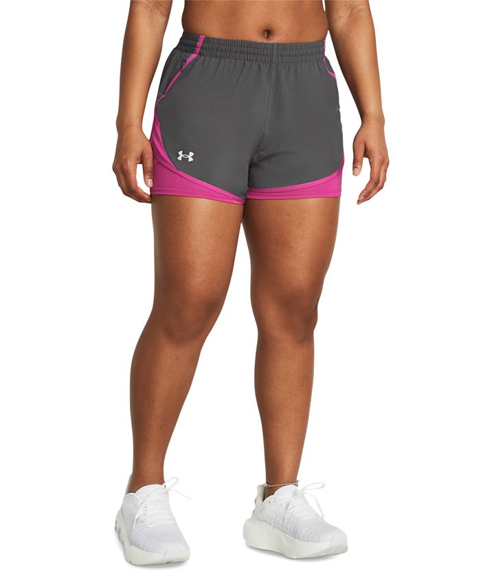 Under Armour Women's Fly By 2-in-1 Layered Shorts - Macy's