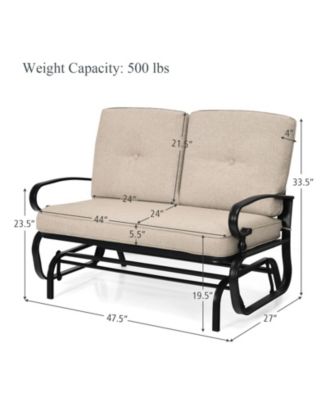 Outdoor Swing Glider Chair with Comfortable Cushions