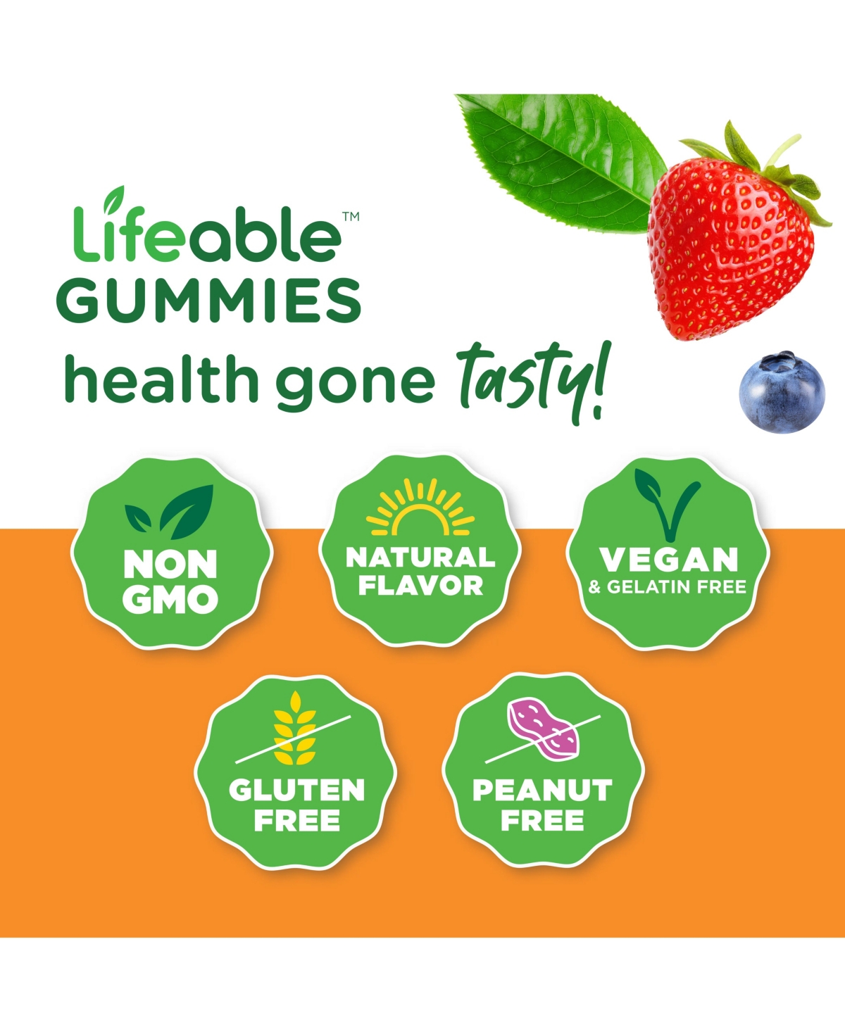 Lifeable Probiotics for Men 10 Billion Cfu Gummies - Healthy Digestive And Immune Functions - Great Tasting, Dietary Supplement Vitamins - Gummies