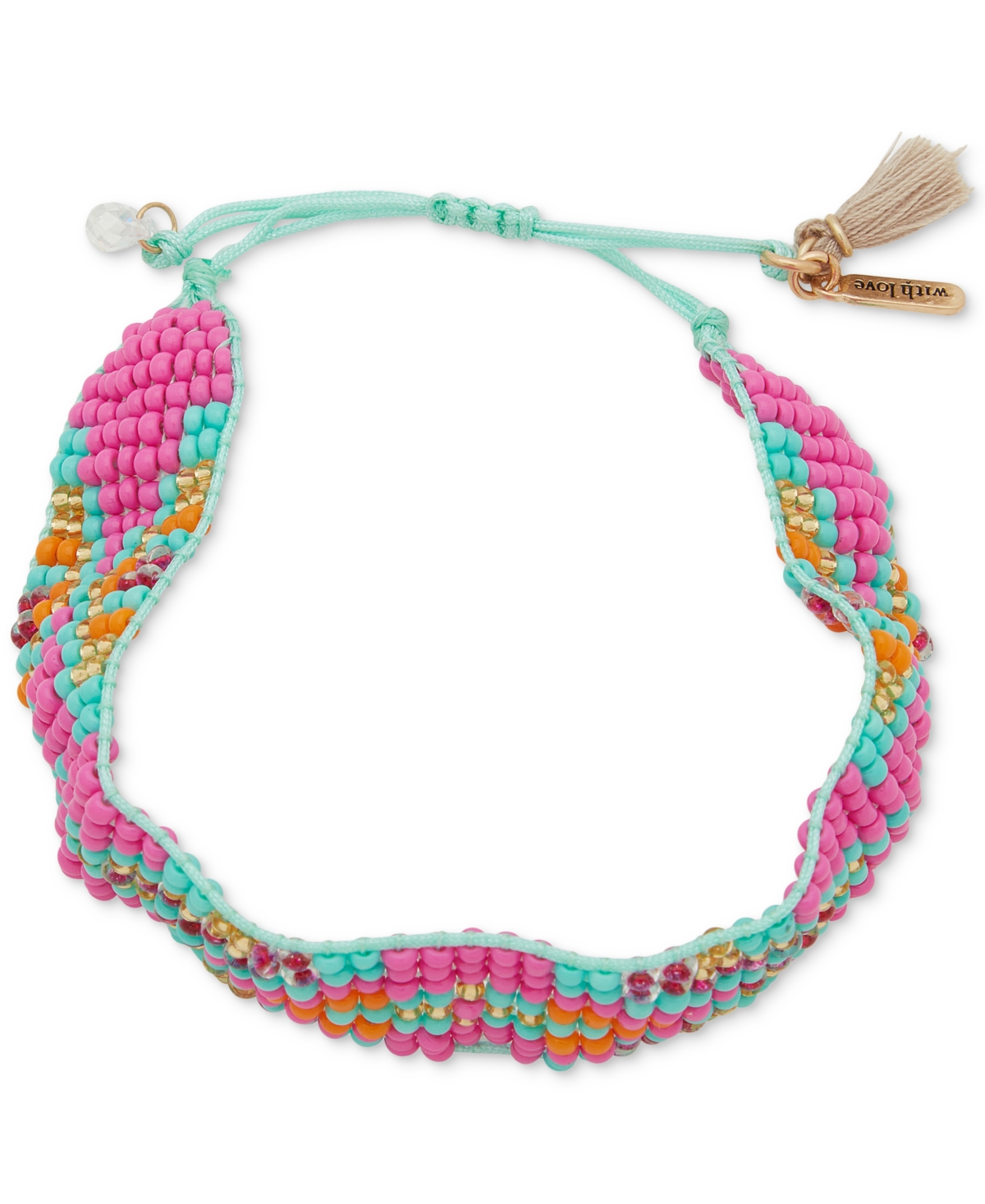 Shop Lonna & Lilly Gold-tone Beaded Friendship-style Slider Bracelet In Multi