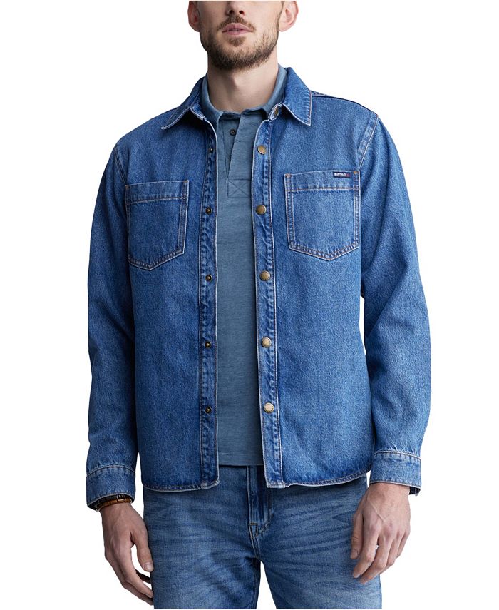 Buffalo David Bitton Shacket Giacca Camicia Uomo | Blouson Maniche Lunghe Nero