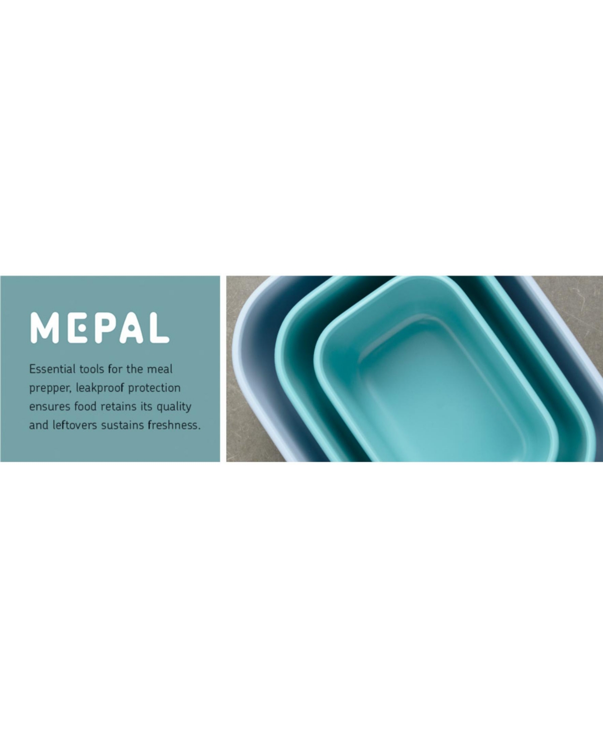 Shop Mepal Cirqula 3pc. Rectangular Shallow Multi Bowl Set In Blue