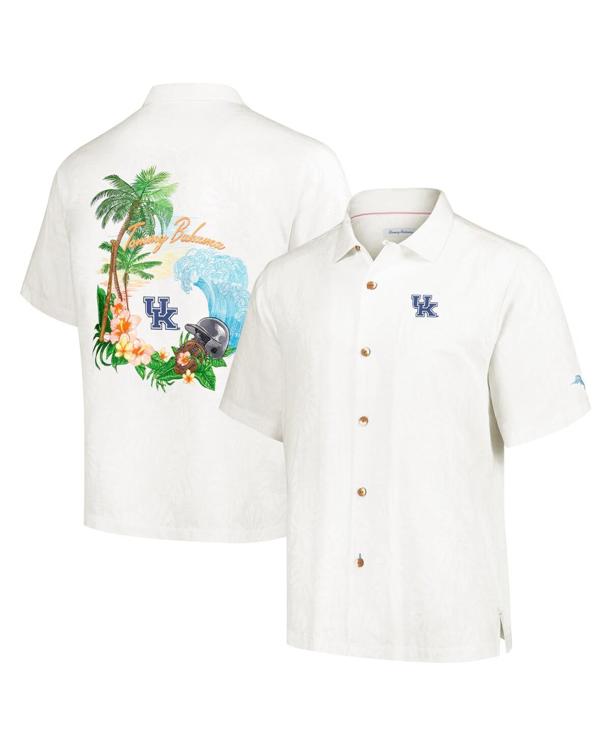 Shop Tommy Bahama Men's Cream Kentucky Wildcats Castaway Game Camp Button-up Shirt