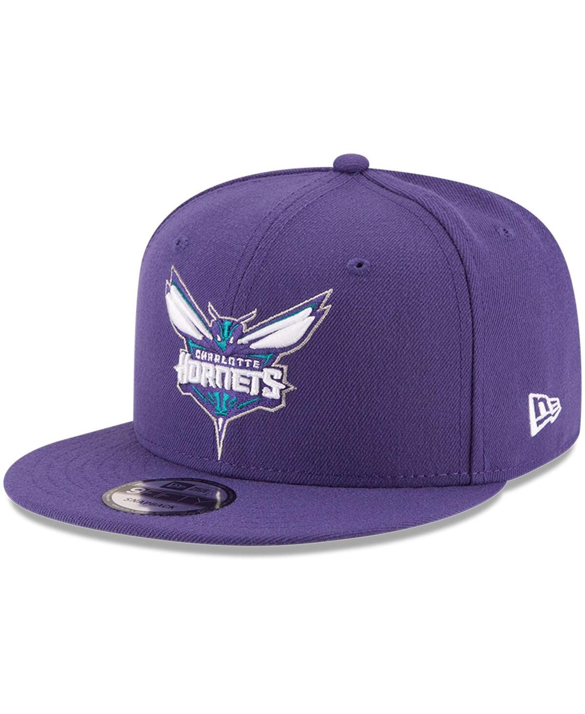 Shop New Era Men's Purple Charlotte Hornets Official Team Color 9fifty Snapback Hat