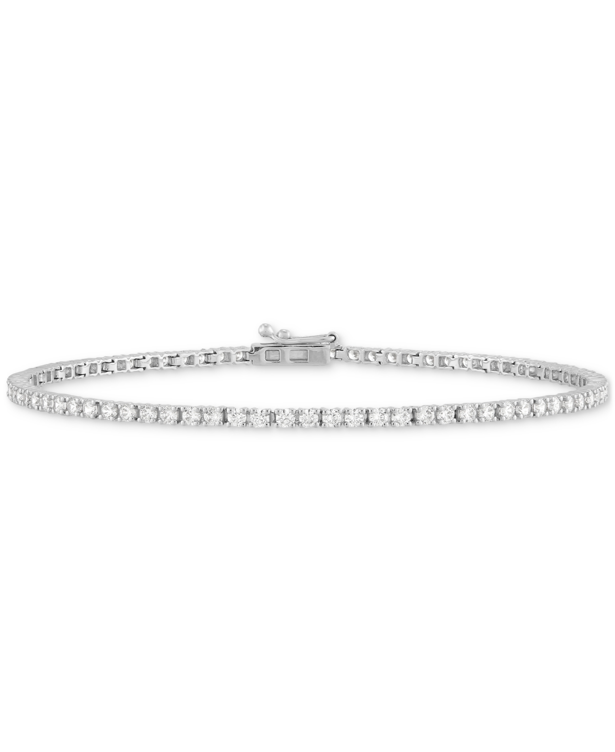 Lab Grown Diamond Tennis Bracelet (2 ct. t.w.) in 14k White or Yellow Gold - White Gold