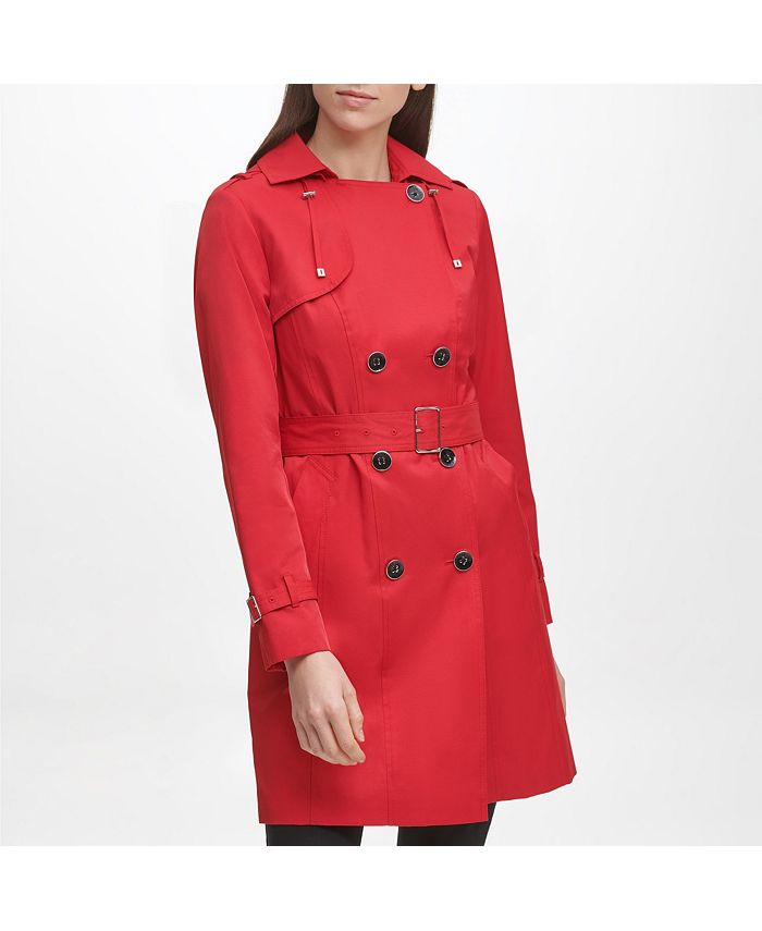 Cole Haan Women's Cream Classic Trench Coat Removable Lining Belted Size 6 main image 1