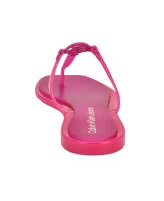 Women's Edhen Logo T-Strap Flat Jelly Sandals