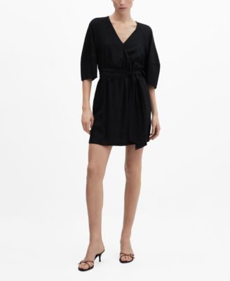 Bow wrap dress online