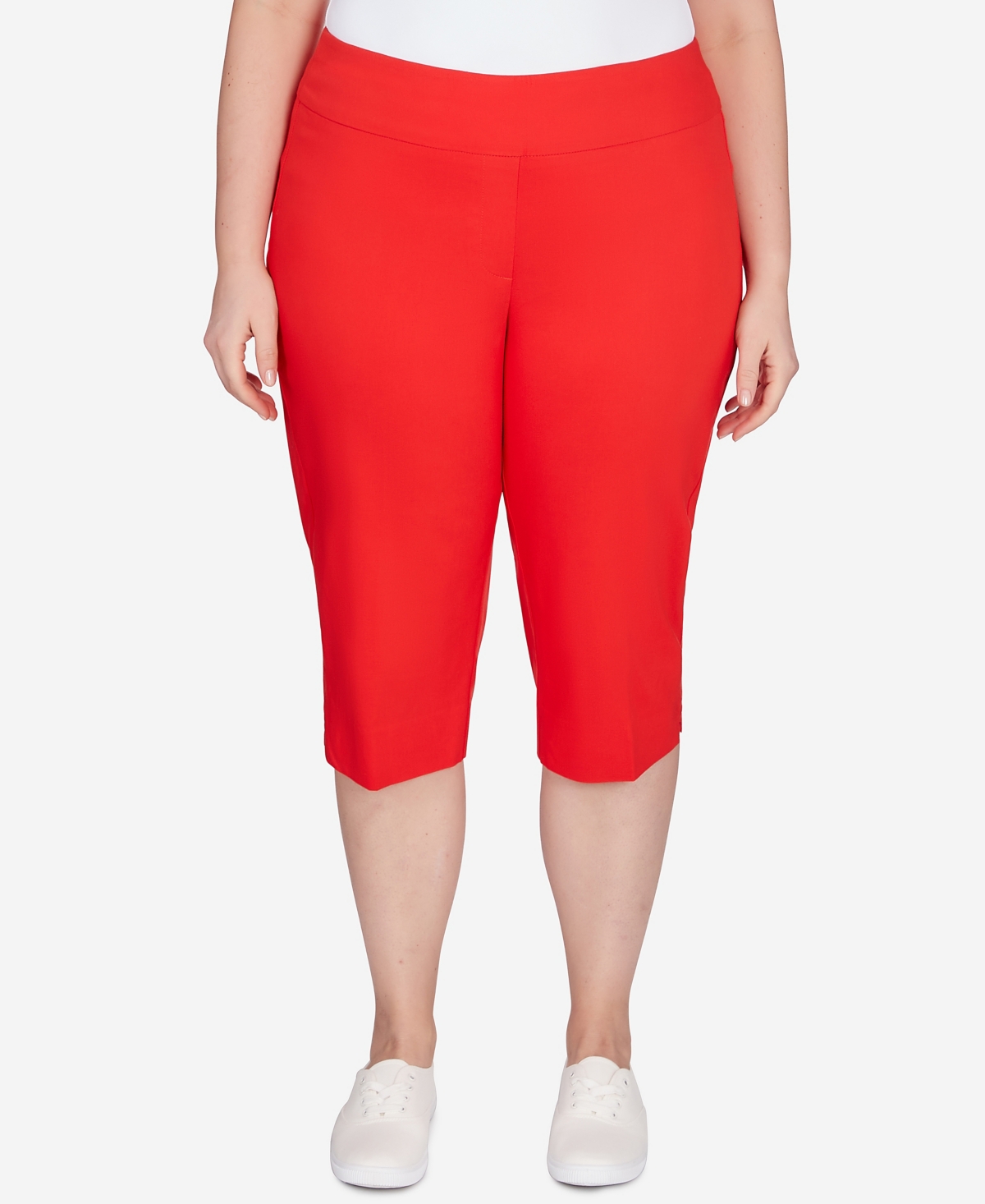 Ruby Rd. Plus Size Americana Clamdigger Capri Pants In Red